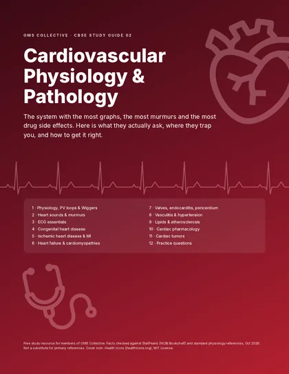 Cover of the OMS Collective cardiovascular physiology and pathology study guide