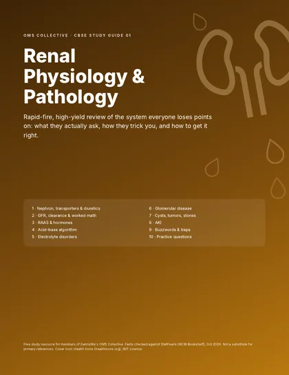 Cover of the OMS Collective renal physiology and pathology study guide